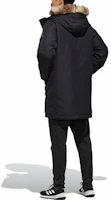 Purchase adidas 男款黑色長版連帽冬季羽絨外套 EH3975