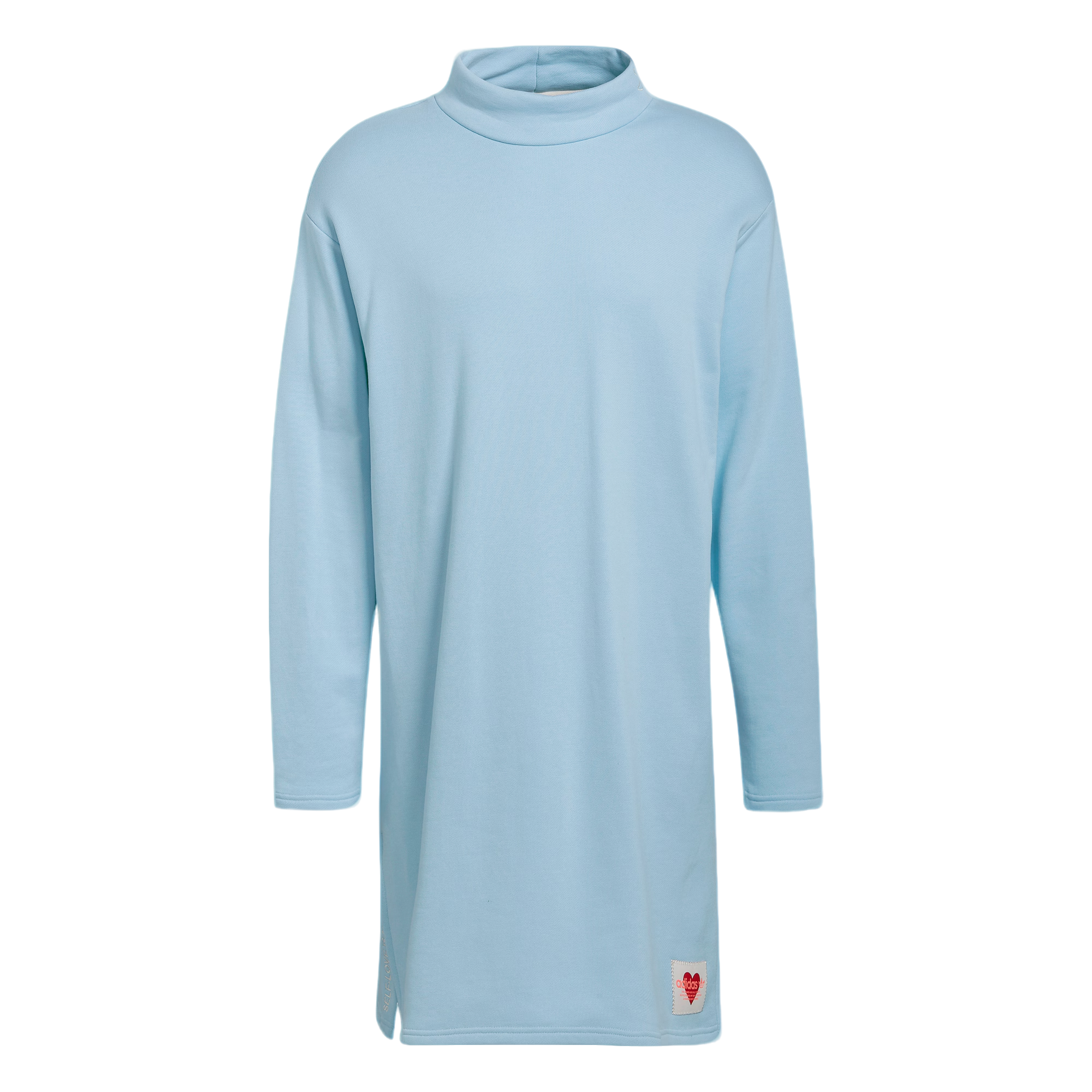 adidas V-Day Tunic Gender Neutral Blue Long Sleeve Pullover Sweatshirt HI6013