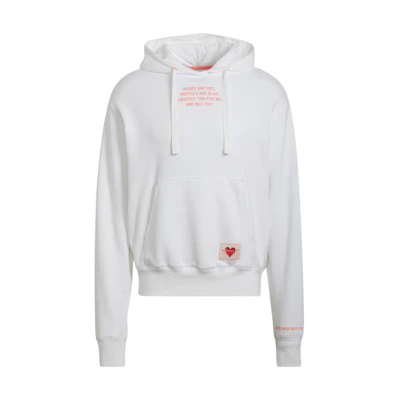 adidas V-Day Valentine's Series White Retro Pullover Sweatshirt HJ9601