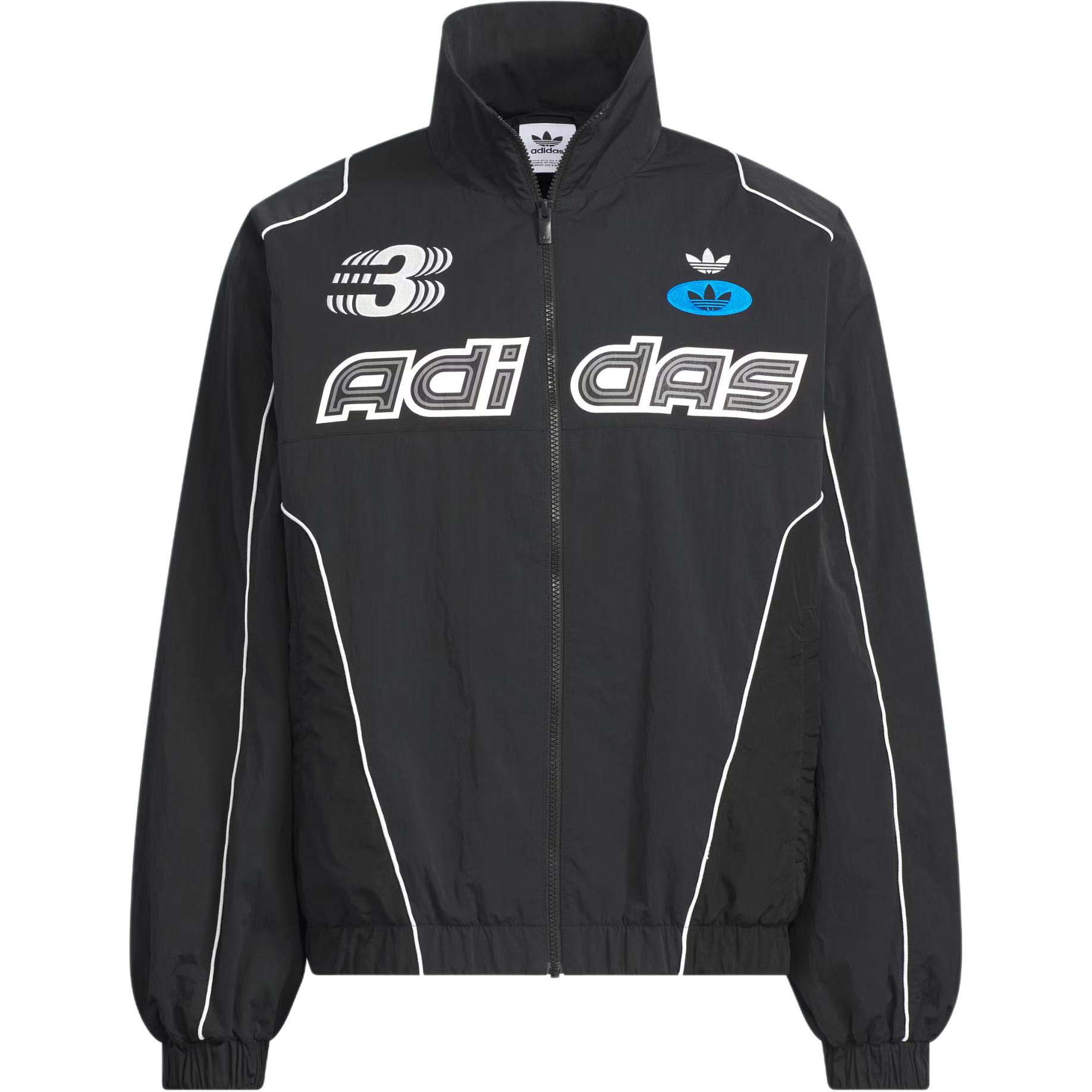 adidas V-Day Windproof Breathable Jacket Black Long Sleeve JM8033