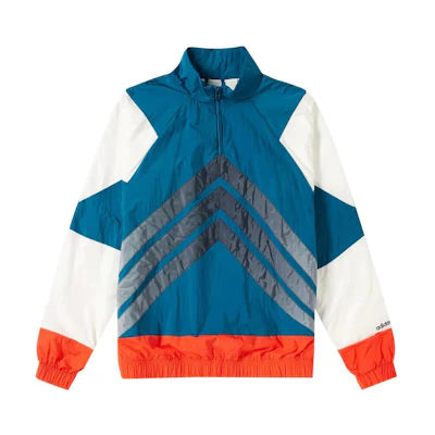 adidas V Stripes WB Colorblock Long-Sleeve Jacket CE4816-Green/Wht/Ora