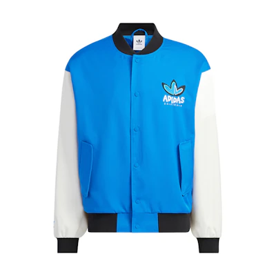 adidas Valentine's Day Heart Logo Long Sleeve Slim Fit Bomber Jacket Blue Unisex IK8664