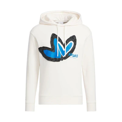 adidas Valentine's Day Hoodie White Unisex with Heart Logo Retro Design IK8649