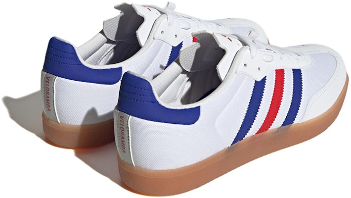 adidas Velosamba Made With Nature 'White Lucid Blue Scarlet' IE7022 Shop adidas Velosamba Made With Nature 'White Lucid Blue Scarlet' IE7022