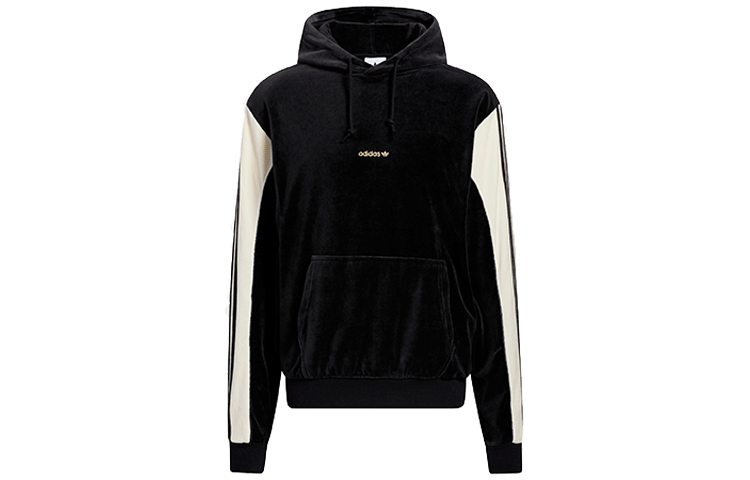 adidas Velour Colorblock Pullover Hoodie Men’s - Black H31248