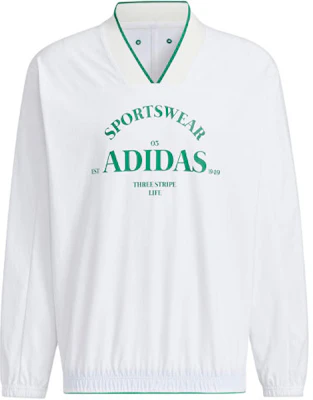 adidas Verbiage Colorblock V-Neck Pullover Sweatshirt Putih Gaya Retro JE3669 Buy adidas Verbiage Colorblock V-Neck Pullover Sweatshirt Putih Gaya Retro JE3669