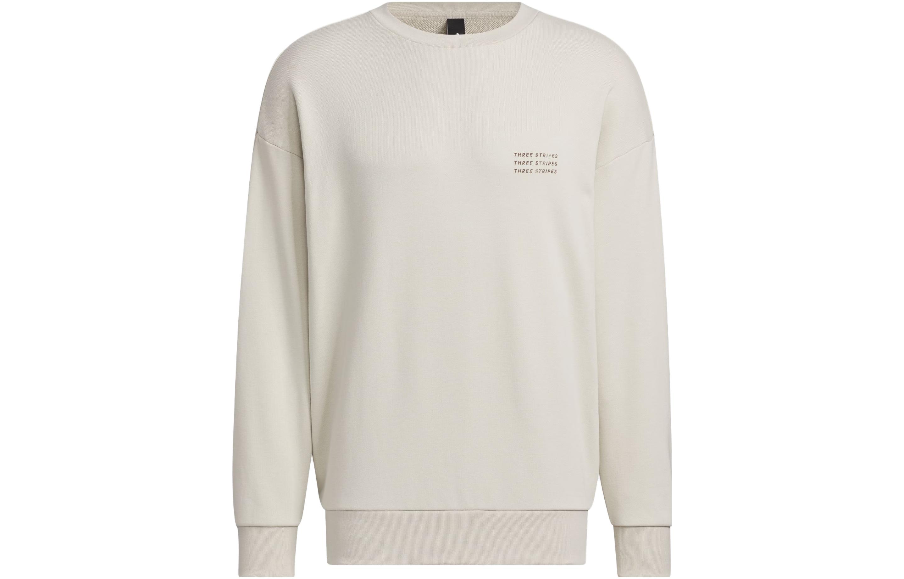 adidas Verbiage Crewneck Sweatshirt Clear Brown Casual Sportswear IS7422