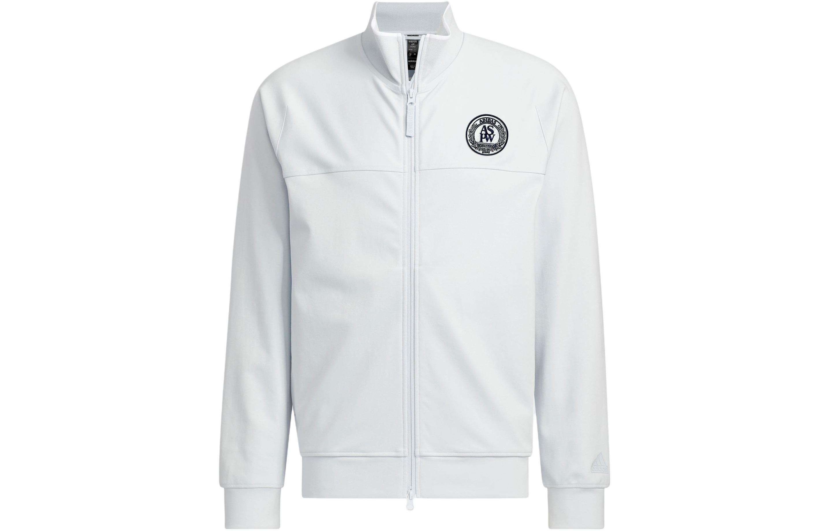 adidas Verbiage Knit Jacket Light Blue Letter Print Sports Jacket JE3635