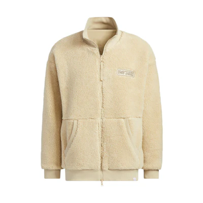 adidas VERBIAGE Logo Printed Reversible Loose Jacket Grass Brown IK3506