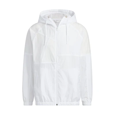 adidas Vibe Collective White Unisex Loose Fit Hooded Windbreaker Jacket IA6741