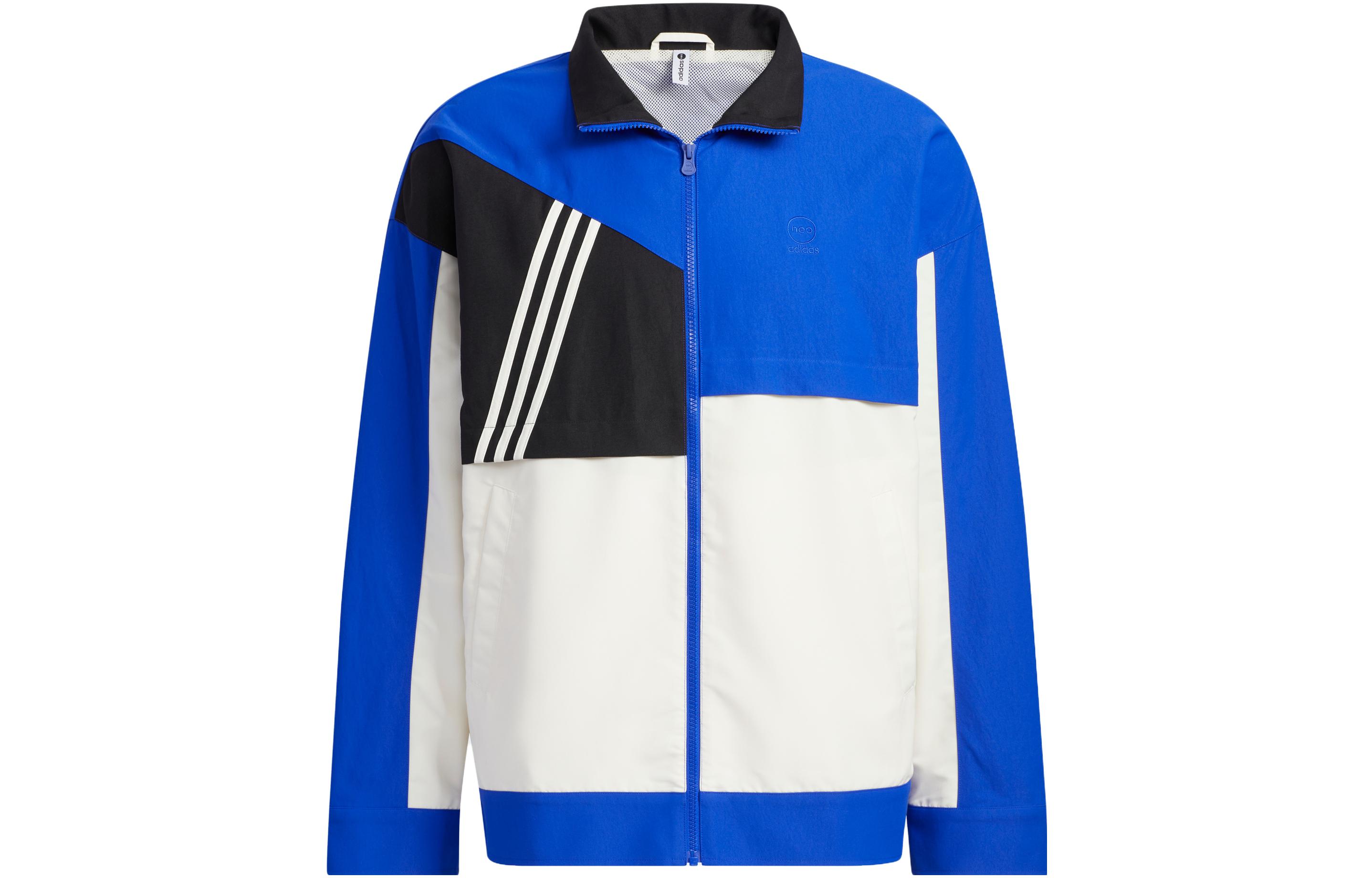 adidas VIBE Windbreaker Retro Colorblock Jacket Unisex Bright Blue IA6780