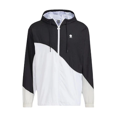 adidas Vintage Colorblock Hoodie Jacket - Black/White HD4629