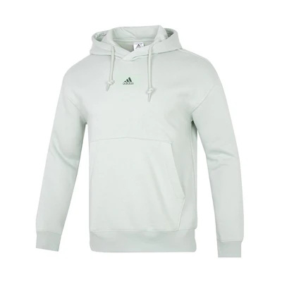adidas Vintage Solid Color Logo Print Long-Sleeve Sweatshirt Light Green HK2823