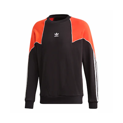 adidas Vintage Striped Pullover Black Multicolor Casual Sweatshirt GE0807
