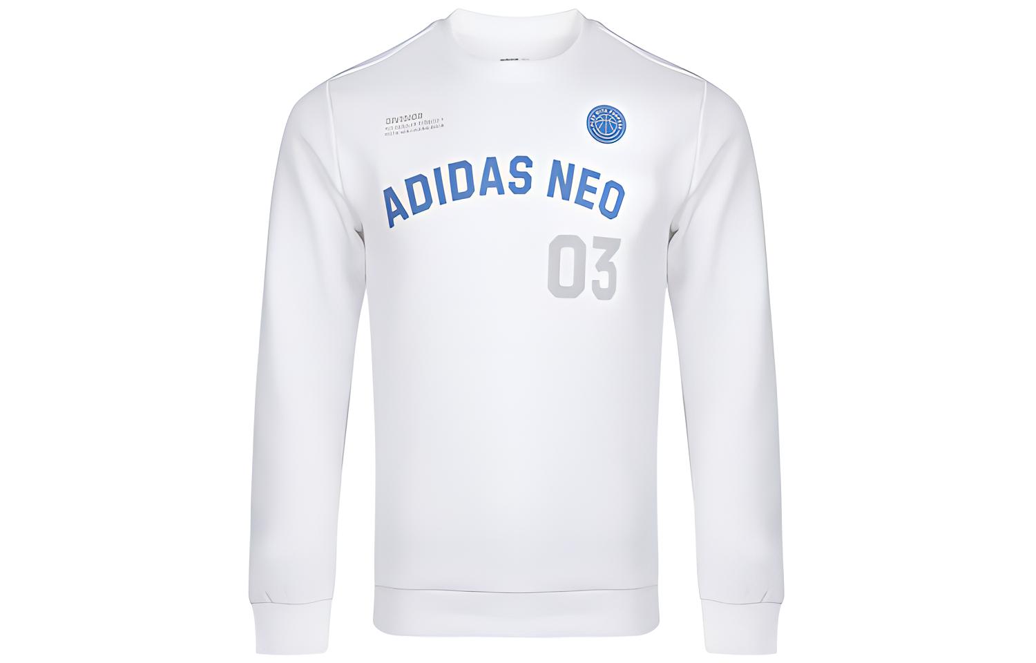 adidas Vintage Varsity Crewneck Sweatshirt White Retro Logo Knit Pullover GJ8950