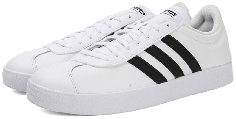 adidas VL Court 2.0 'White Black' DA9868 Lookbook adidas VL Court 2.0 'White Black' DA9868