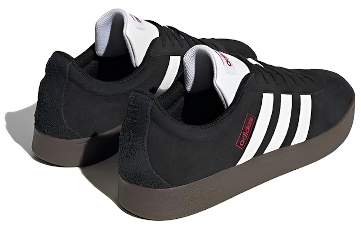 Adidas Vl Court Lifestyle Skate Shoes 'Black White Gum' HQ1801