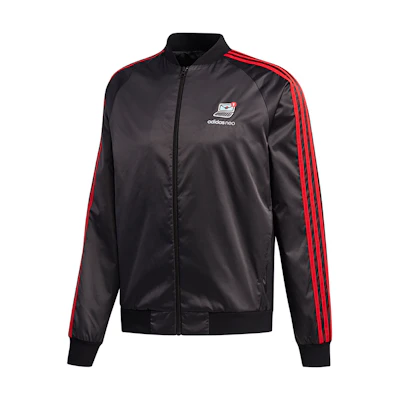 adidas Vlday Logo Printed Track Jacket Black FU0219