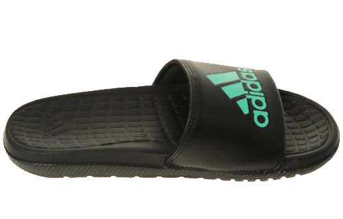 Order adidas Voloomix Badeschlappen Schwarz Grün Minimalistische Trainingsslipper CP9445