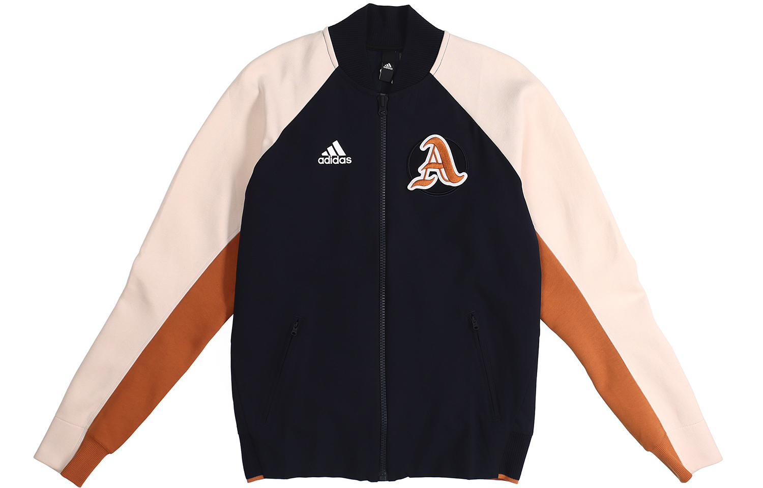 adidas VRCT Casual Colorblock Baseball Jacket Navy - Fall Collection DX8408