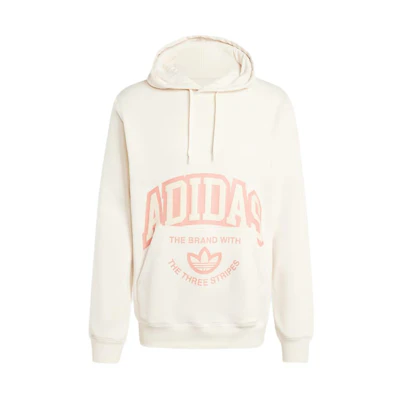 adidas VRCT Hoodie Cream Fleece Logo Print Pullover IS0239