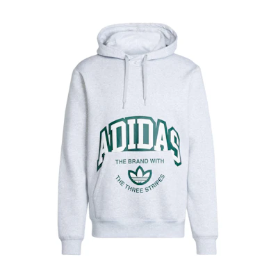 adidas VRCT Hoodie Light Grey Fleece Logo Print Pullover IS2928