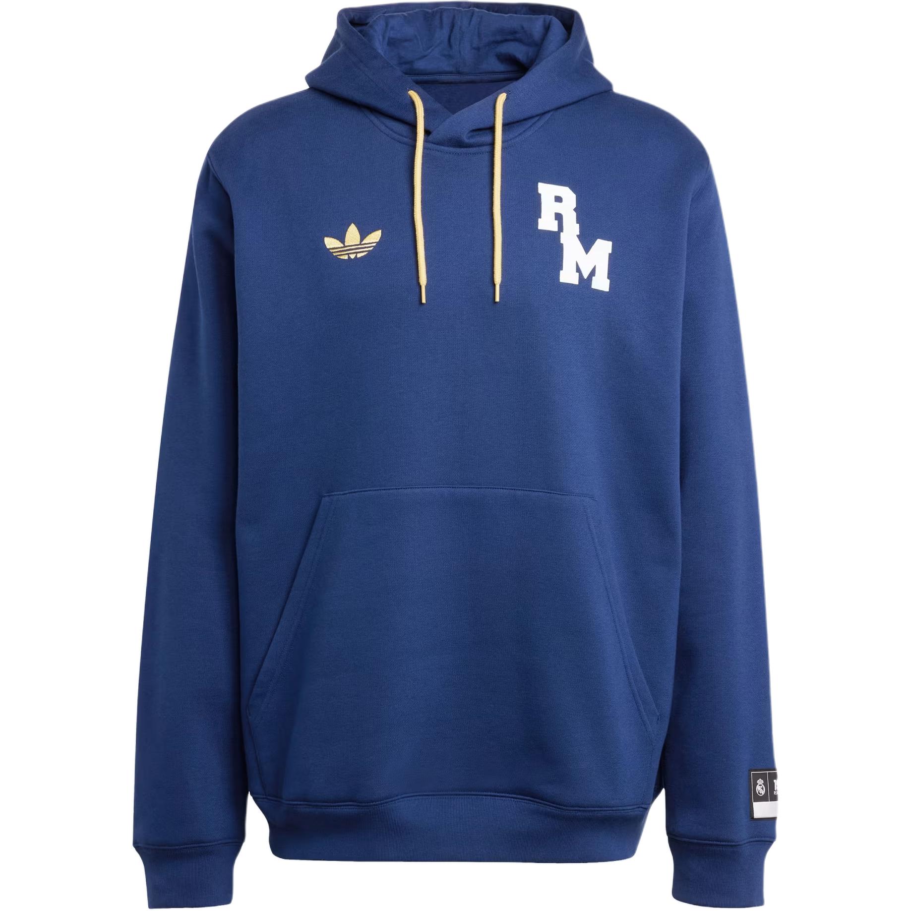 adidas VRCT Real Madrid Logo Navy Blue Hooded Football Sweatshirt JF2584