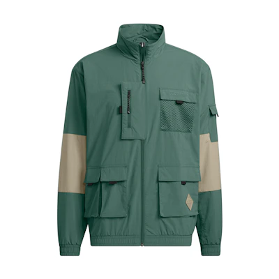 adidas W CG T1 Outdoor Multi-Pocket Hunting Logo Jacket Green HE7941