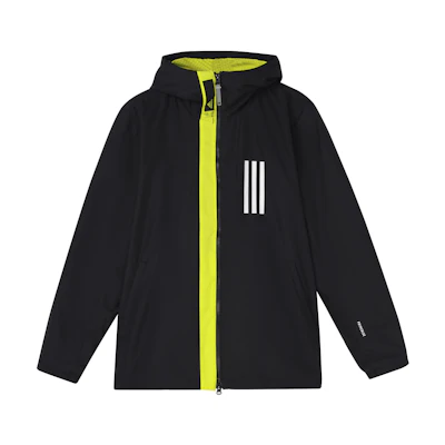 adidas W.N.D. 3-Stripes Zipper Hoodie Jacket Black GL8693