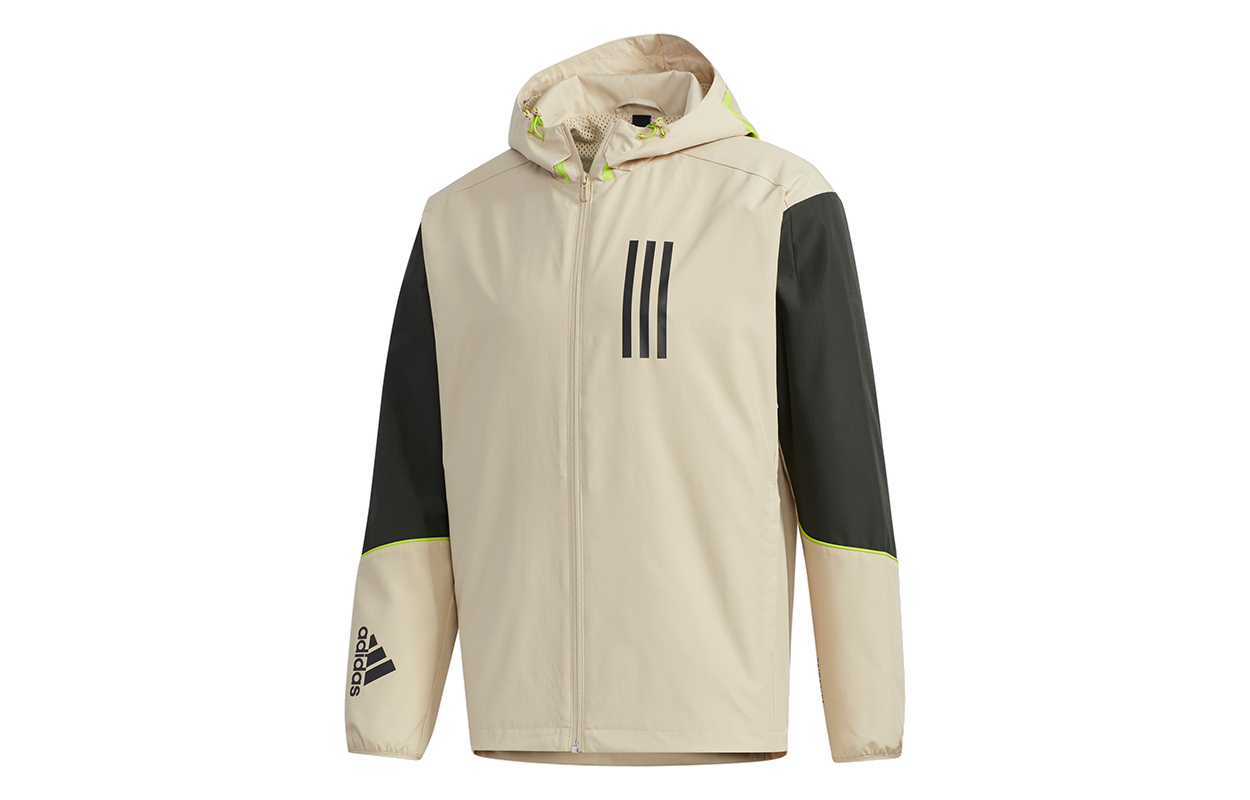 Order adidas WND Jaket Olahraga Kasual Wanita Warna Khaki Gelap GF4014
