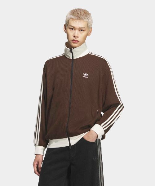 Shop adidas Waffle Classic Track Top - Dark Brown KQ6865