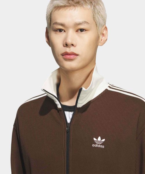Details for adidas Waffle Classic Track Top - Dark Brown KQ6865