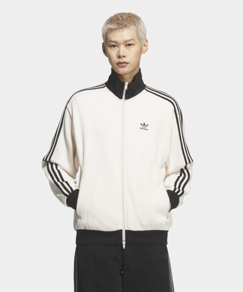 Shop adidas Waffle 復古運動外套 - 奇幻白 KQ6864
