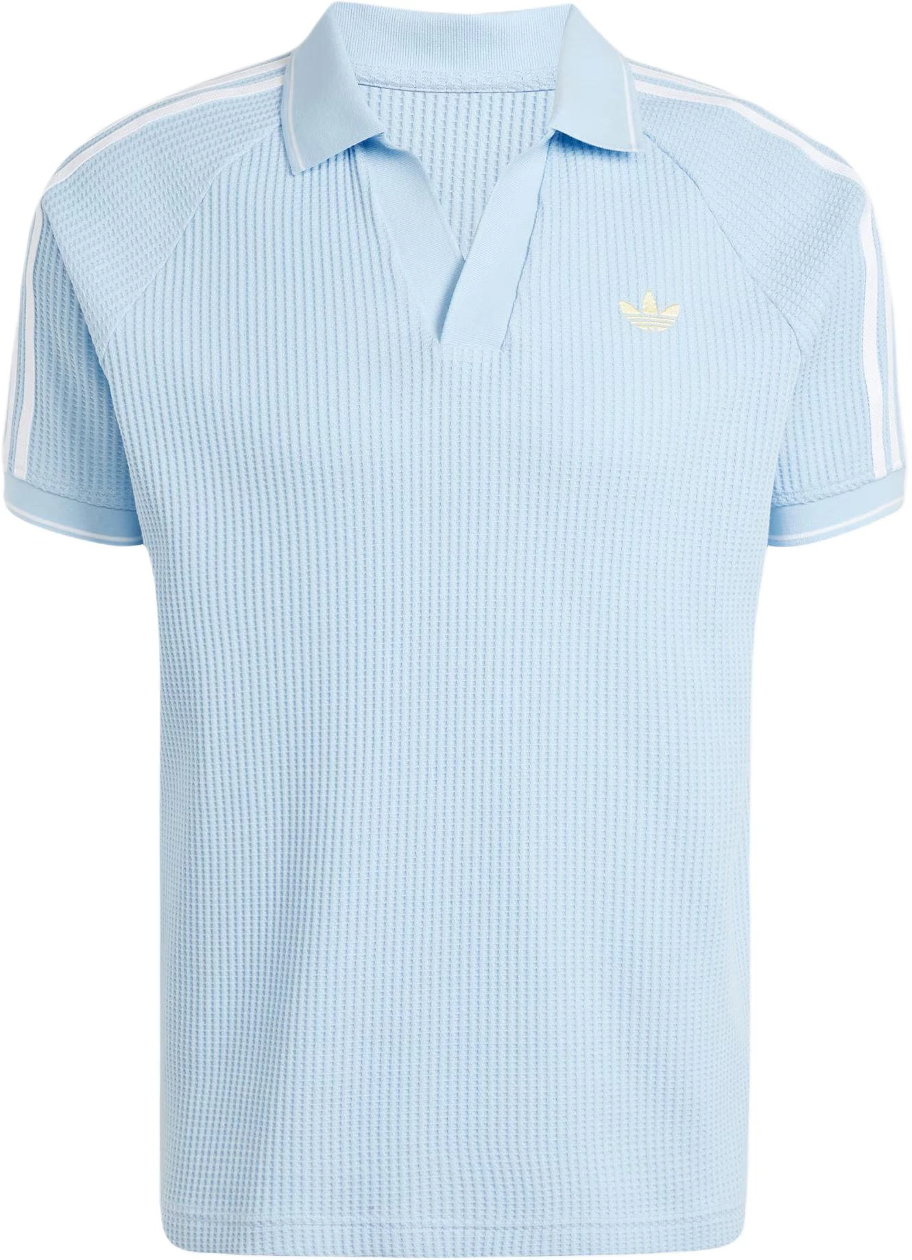 adidas-waffle-knit-striped-raglan-polo-shirt-pink-blue-yellow-white-casual-kc-0690