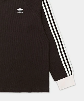 adidas Waffle Long Sleeve Polo Tee - Dark Brown KQ6868 Purchase adidas Waffle Long Sleeve Polo Tee - Dark Brown KQ6868