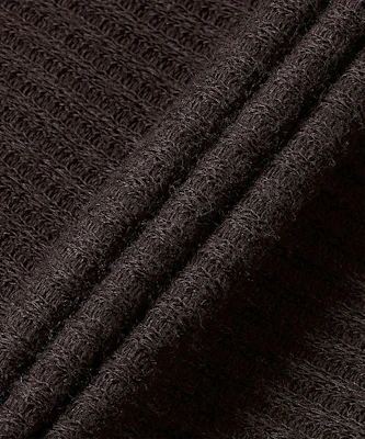 adidas Waffle Long Sleeve Polo Tee - Dark Brown KQ6868 Details for adidas Waffle Long Sleeve Polo Tee - Dark Brown KQ6868