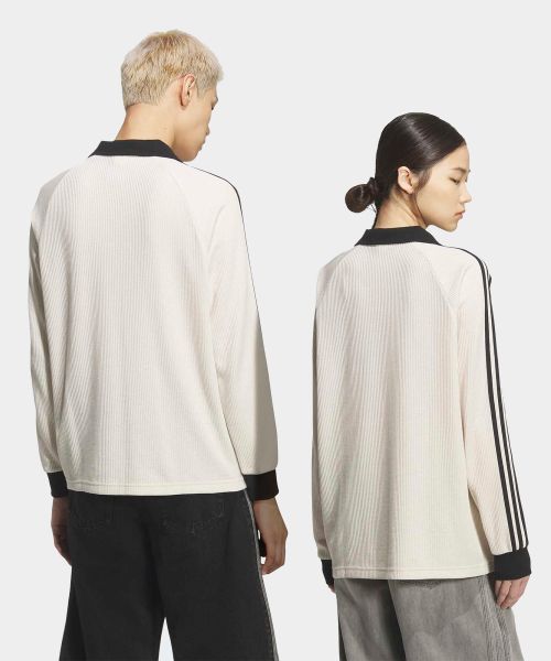 Lookbook adidas Waffle Long Sleeve Polo Tee - Wonder White KQ6867