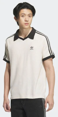 adidas Waffle Short Sleeve Polo Shirt - Wonder White JV9265 Order adidas Waffle Short Sleeve Polo Shirt - Wonder White JV9265