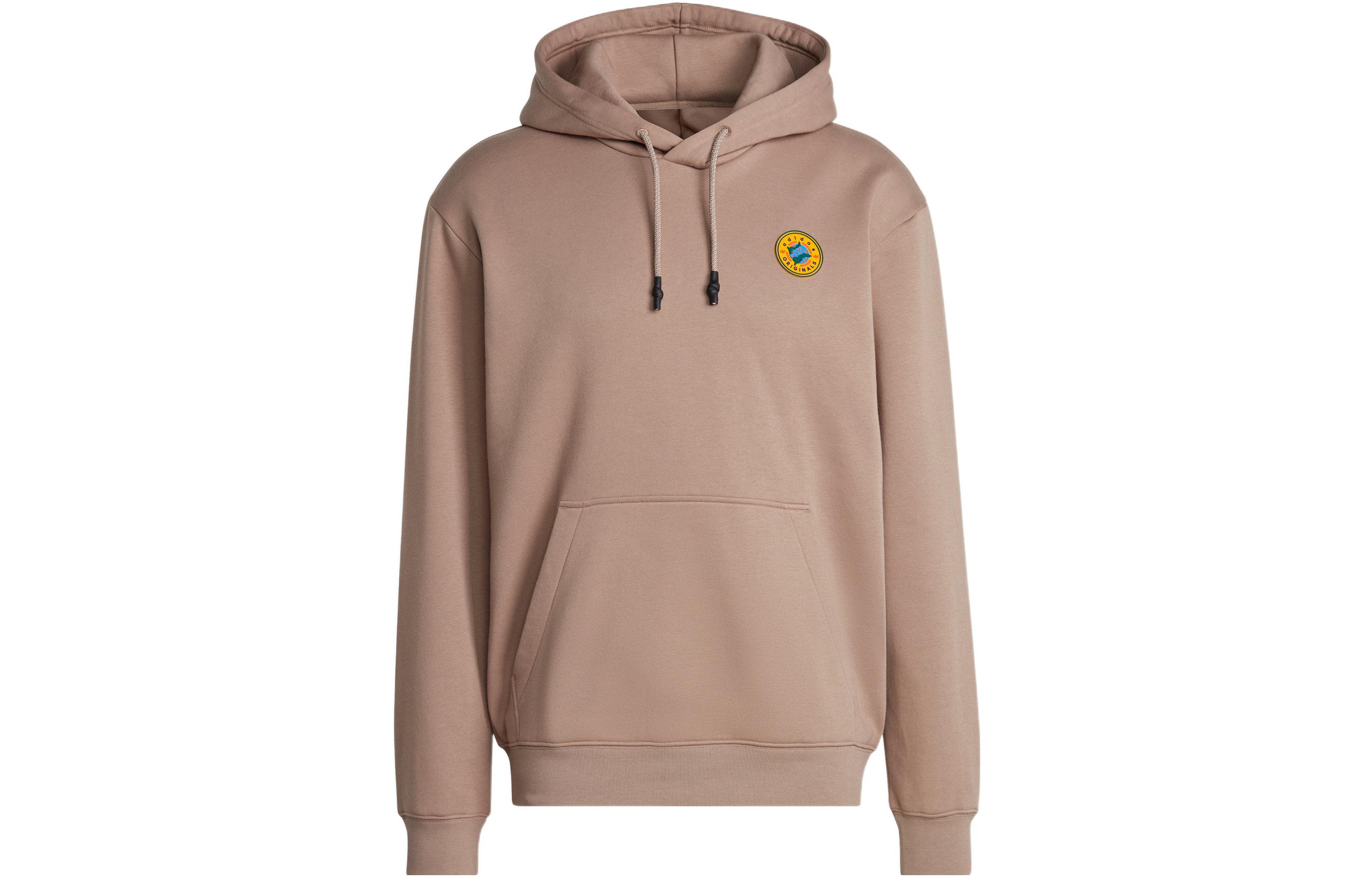 adidas Wander Hour Wh Hoodie Brown Solid Color Logo Sweatshirt II8475