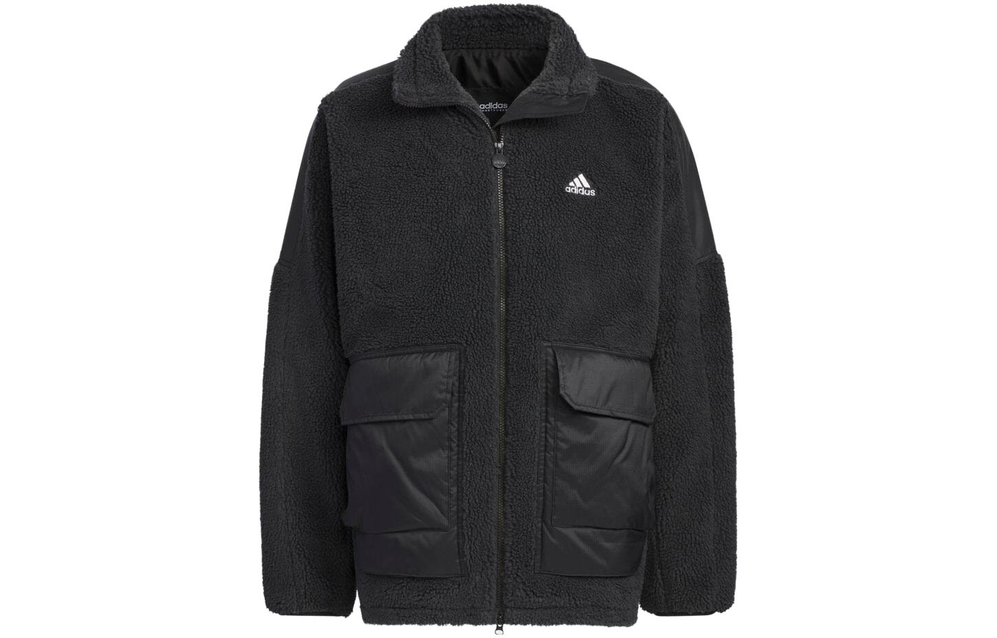 adidas Warding Letter Logo Loose Fit Outdoor Jacket Unisex - Black IK7341
