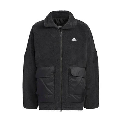 adidas Warding Letter Logo Loose Fit Outdoor Jacket Unisex - Black IK7341