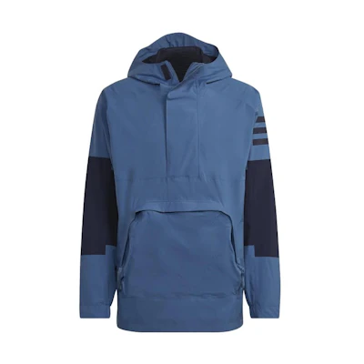 adidas Waterproof Windbreaker Jacket with Hood and Printed Logo HG8579