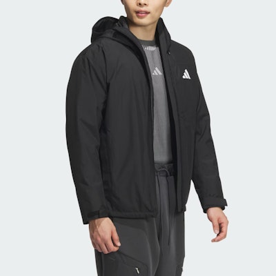 adidas Waterproof Windproof Warm 3-in-1 Down Jacket Unisex - Black JM9135 Details for adidas Waterproof Windproof Warm 3-in-1 Down Jacket Unisex - Black JM9135