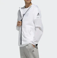 Details for adidas WB 輕盈Logo印花白色織布連帽外套 FI8758