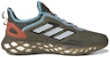 Order adidas Web Boost 'Olive Strata Halo Blue' dalam warna Hijau Zaitun & Biru Halo HQ6170