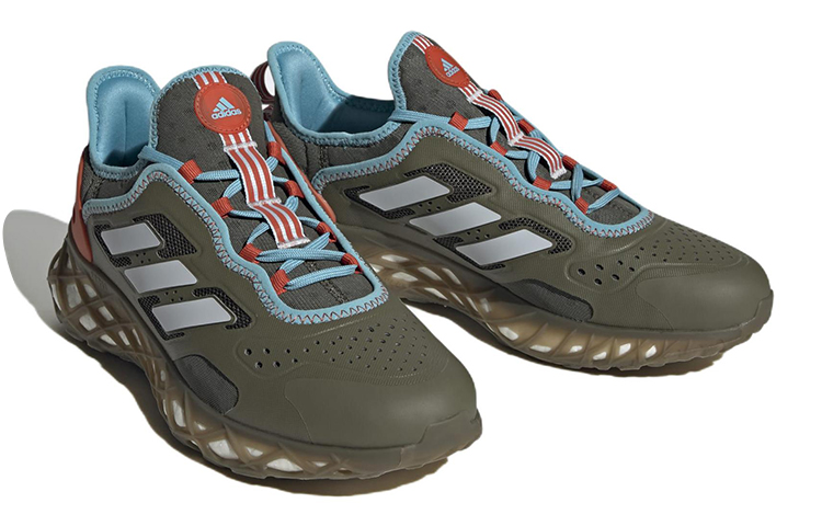 Lookbook 아디다스 웹 부스트 '올리브 스트라타 헤일로 블루' HQ6170