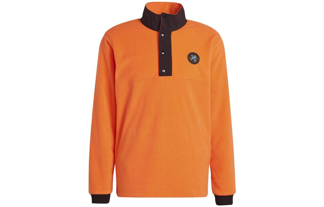 adidas WH Trefoil Logo High-Neck Long-Sleeve Jacket Orange () II8484