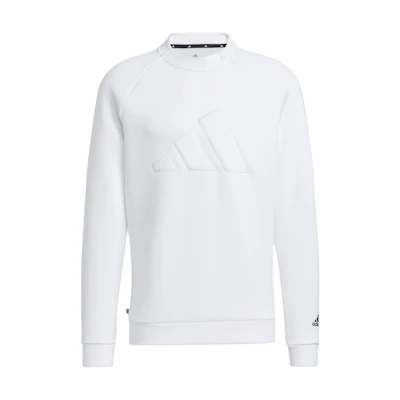 adidas White BOS SPCR Logo Embroidered Pullover Half-Zip Sweatshirt HG8296