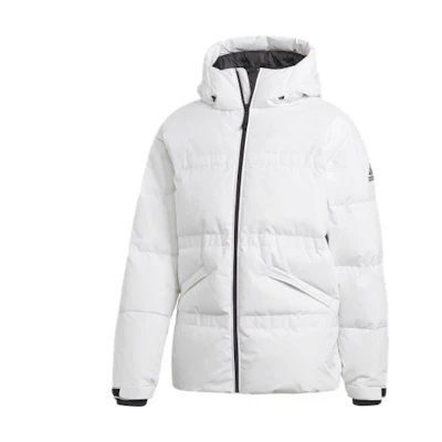 Adidas White Cold.rdy Hooded Down Jacket for Outdoor Sports GF0061
