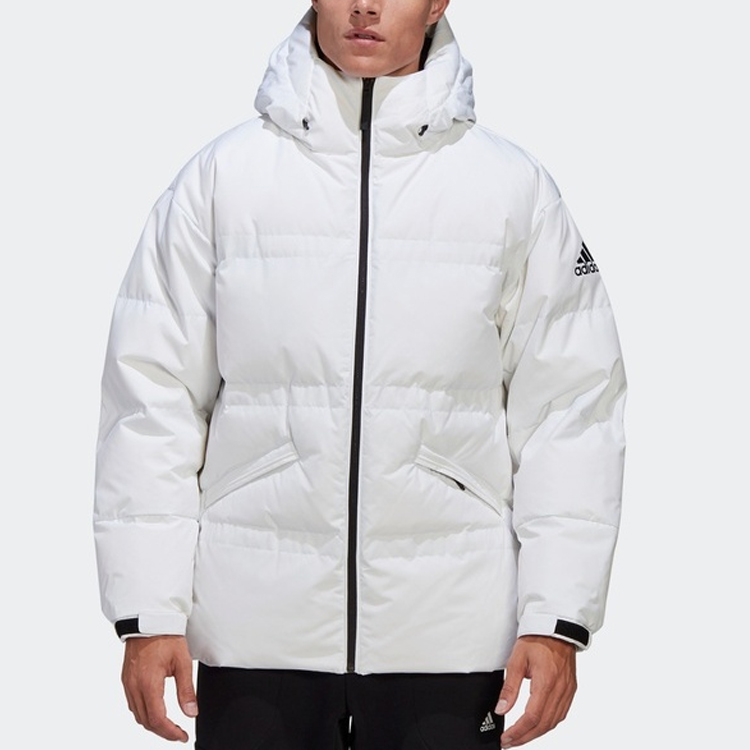 Adidas White Cold.rdy Hooded Down Jacket for Outdoor Sports GF0061 圖 4